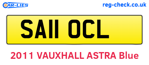 SA11OCL are the vehicle registration plates.