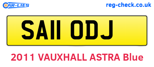 SA11ODJ are the vehicle registration plates.