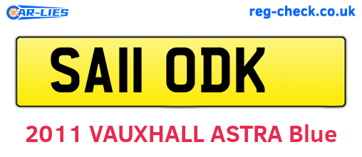 SA11ODK are the vehicle registration plates.
