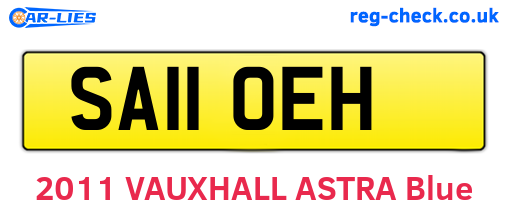 SA11OEH are the vehicle registration plates.