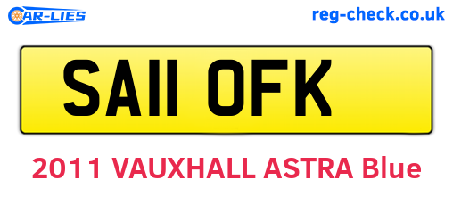 SA11OFK are the vehicle registration plates.