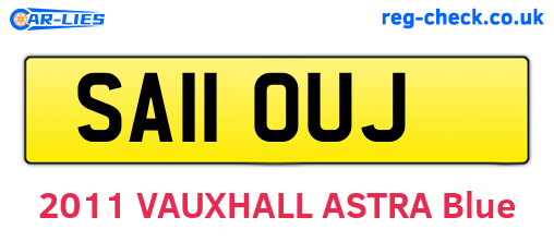 SA11OUJ are the vehicle registration plates.