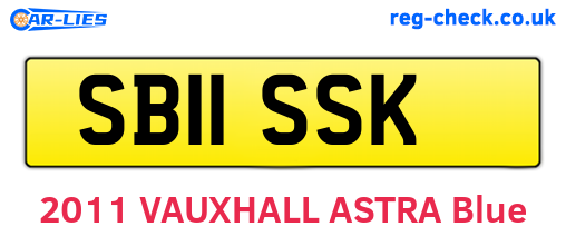 SB11SSK are the vehicle registration plates.
