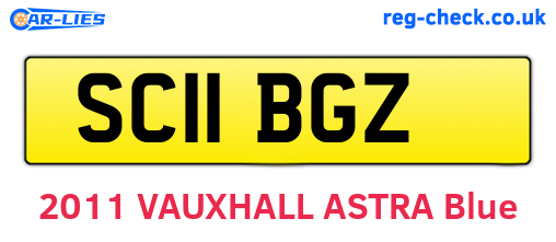 SC11BGZ are the vehicle registration plates.
