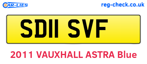 SD11SVF are the vehicle registration plates.