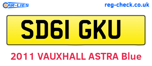 SD61GKU are the vehicle registration plates.