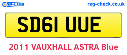 SD61UUE are the vehicle registration plates.
