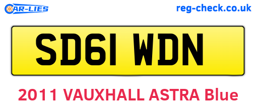 SD61WDN are the vehicle registration plates.