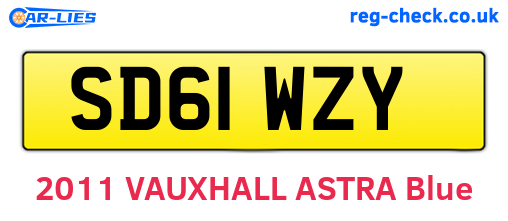 SD61WZY are the vehicle registration plates.