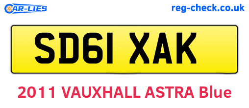 SD61XAK are the vehicle registration plates.