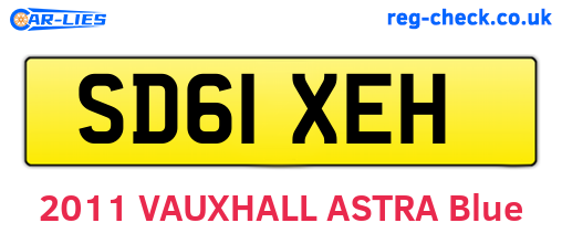 SD61XEH are the vehicle registration plates.