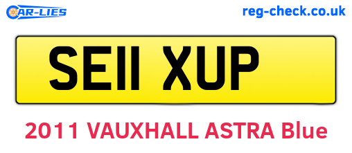 SE11XUP are the vehicle registration plates.