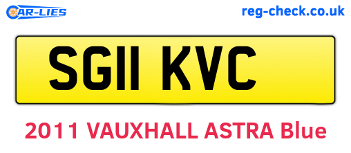 SG11KVC are the vehicle registration plates.
