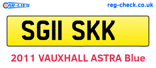 SG11SKK are the vehicle registration plates.