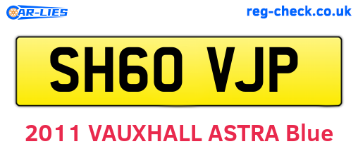 SH60VJP are the vehicle registration plates.
