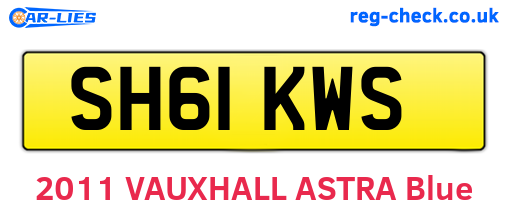 SH61KWS are the vehicle registration plates.