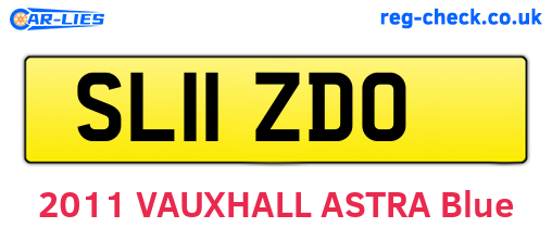 SL11ZDO are the vehicle registration plates.