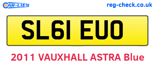 SL61EUO are the vehicle registration plates.