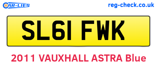 SL61FWK are the vehicle registration plates.