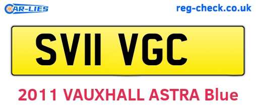 SV11VGC are the vehicle registration plates.
