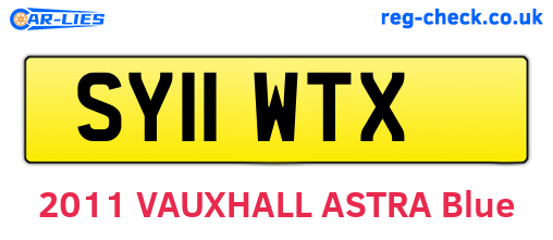 SY11WTX are the vehicle registration plates.