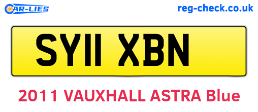 SY11XBN are the vehicle registration plates.