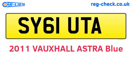 SY61UTA are the vehicle registration plates.