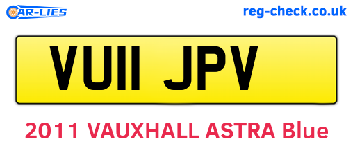 VU11JPV are the vehicle registration plates.