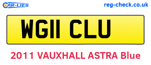 WG11CLU are the vehicle registration plates.