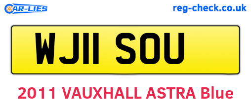 WJ11SOU are the vehicle registration plates.