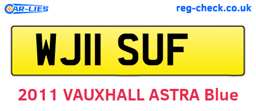 WJ11SUF are the vehicle registration plates.