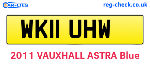 WK11UHW are the vehicle registration plates.