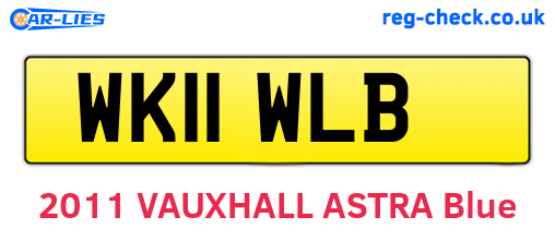 WK11WLB are the vehicle registration plates.