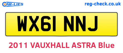 WX61NNJ are the vehicle registration plates.