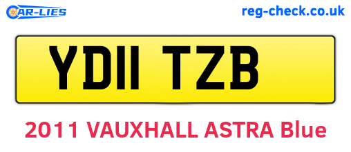 YD11TZB are the vehicle registration plates.