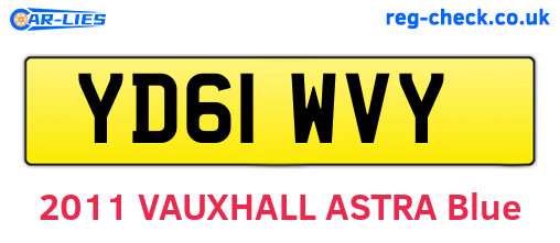 YD61WVY are the vehicle registration plates.