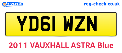 YD61WZN are the vehicle registration plates.