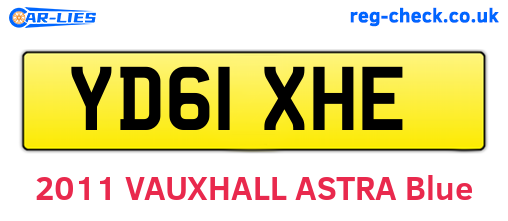 YD61XHE are the vehicle registration plates.