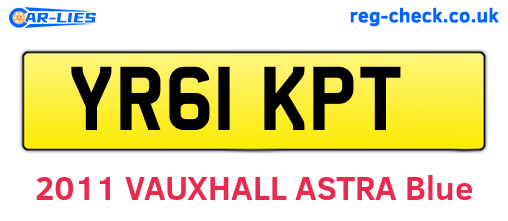 YR61KPT are the vehicle registration plates.