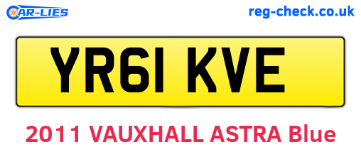 YR61KVE are the vehicle registration plates.