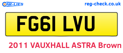 FG61LVU are the vehicle registration plates.