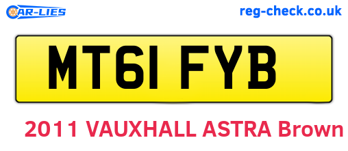 MT61FYB are the vehicle registration plates.