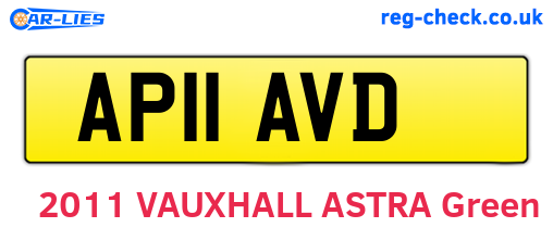AP11AVD are the vehicle registration plates.