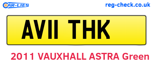 AV11THK are the vehicle registration plates.