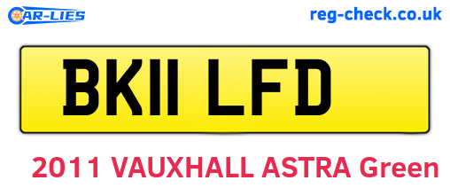 BK11LFD are the vehicle registration plates.