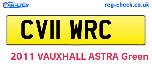 CV11WRC are the vehicle registration plates.
