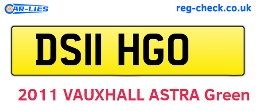 DS11HGO are the vehicle registration plates.