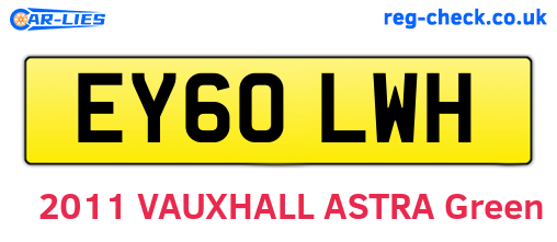 EY60LWH are the vehicle registration plates.