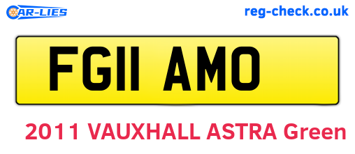 FG11AMO are the vehicle registration plates.