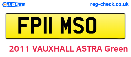 FP11MSO are the vehicle registration plates.